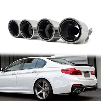 Chrome Exhaust Tips Upgrade for BMW G30 525i 528i 530i 540i M-Sport 2017-2019-2023