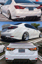 Unpainted Black For 2013-2020 Lexus GS300 GS350 F Sport WA Style Shark Fin Rear Bumper Diffuser