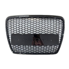 Front Bumper Center Grille Honeycomb Grill Gloss Black For Audi A6 C6 2004-2008