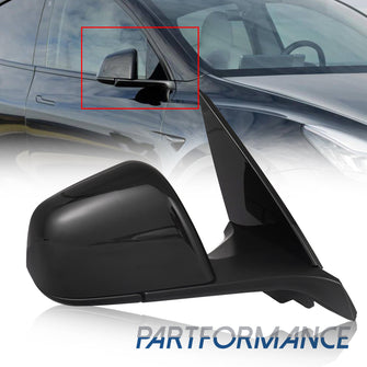 Glossy Black Side Mirror Heated Memory RH Passenger Side For Tesla Model Y 2020-2023