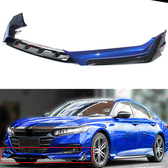 Night Pearl Blue Front Bumper Lip Splitter Kit For 2021-2022 Honda Accord