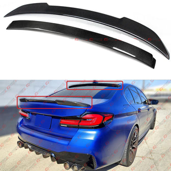 Carbon Fiber Rear Window Roof Spoiler + Trunk Spoiler Wing For 2017-2023 BMW F90 G30