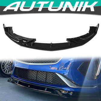 Gloss Black Front Bumper Lip Spoiler For Cadillac CT4 2020-2023