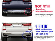 1 Pair L+R Carbon Fiber Exhaust Tip Replace For BMW G05 X5 G06 X6 G07 X7 2019-2026 M-Sport Only