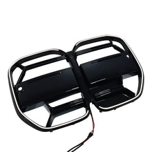 Gloss Black Front Bumper Grille w/ LED Light for BMW 4 Series G22 G23 430i M440i 2021-2026
