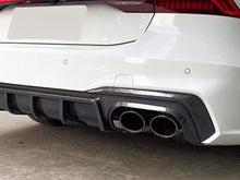 S7 Style Carbon Look Difffuser + Black Exhaust Tips For AUDI A7 C8 S-line 2019-2024