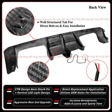 For 2021-2026 BMW G80 M3 G82 G83 M4 CTM V3 Full Carbon Fiber Rear Diffuser W/ LED