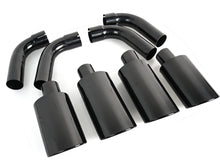 8pcs Quad Exhaust Tips Black For Mercedes G-Class W463 W464 G500 G550 G63 G65 2002-2024