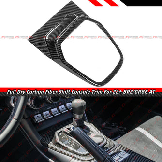Carbon Fiber Shift Gear Console Panel Trim for 2022–2025 Subaru BRZ Toyota GR86 Auto