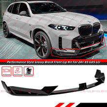 For 2024-2025 BMW X5 G05 M Sport LCI MP Style Gloss Black Front Bumper Lip Spoiler