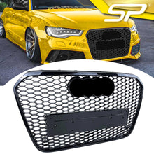 Honeycomb Front Mesh Bumper Grille RS Style For AUDI A6 C7 S6 2012-2015