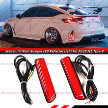 For 2023-2025 Honda Civic Type-R FL5 Rear Bumper Sequential LED DRL Side Reflector Light