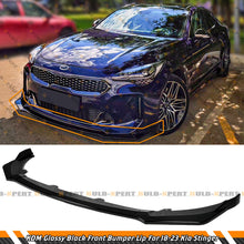 Gloss Black Front Bumper Lip Splitters 3PCS/Set For 2018-2023 Kia Stinger GT