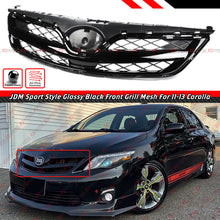 Gloss Black Front Bumper Grille Radiator Grill For 2011-2013 Toyota Corolla CE LE S XLE XRS Base Sedan