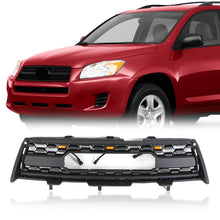 Grille Front Bumper Upper Mesh Grill Black w/Lights for Toyota Rav4 2009-2012