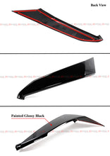 For 2020-2023 Nissan Sentra V2 Gloss Black Front Bumper Lip W/ Grill +Chrome Delete Garnish