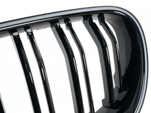 For 2010-2016 BMW 5 Series F10 F11 Front LED Kidney Grille Bumper Upper Grill Gloss Black