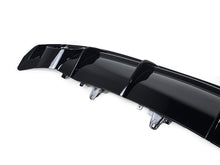 Gloss Black Rear Diffuser + Silver Exhaust Tips for Audi A6 C7.5 S-Line 2016–2018