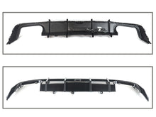 Rear Bumper Diffuser Gloss Black w/ LED Brake Light For Audi A6 C8 S-Line S6 2019-2025