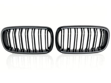 For 2014-2018 BMW X5 F15 X6 F16 Gloss Black LED Light Front Kidney Grille Upper Grill Radiator