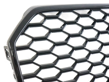 RS6 Look Badgeless Honeycomb Grille For Audi A6 S6 C7 2016–2018 Gloss Black