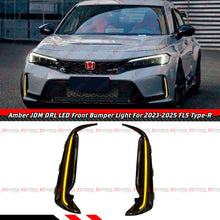 For 2023-2025 Honda Civic Type-R FL5 Amber Front Bumper Replacement LED DRL Fog Light