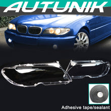 Pair Headlight Headlamp Cover Lens For 2004-2006 BMW E46 2DR Coupe 325ci 330ci