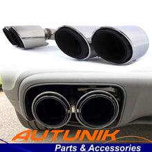3-Layers Silver Exhaust Tips Tailpipe For Porsche Cayenne Base 9Y0 9Y3 2019-2026