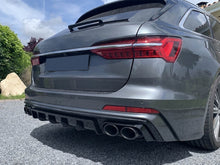 S6 Style Rear Diffuser w/ Black Exhaust Tips for 2019-2025 Audi A6 C8 S-line S6 di92
