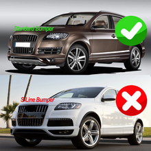 4pcs Set Fit For 2010-2015 Audi Q7 Front Bumper Lower Fog Light Grille Covers Trim