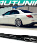 Black Rear Diffuser & Chrome Exhaust Tips for Mercedes W213 S213 AMG Bumper 2017-2020 di209