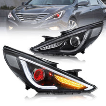 LED Projector Headlights Demon Eyes Dual Beam For Hyundai Sonata 2011-2014