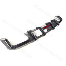 For Audi A6 S-line S6 C8 2019-2025 ABS Carbon Rear Bumper Diffuser Lip W/ LED Brake Light