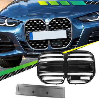 Gloss Black Front Bumper Grille Grill for BMW 4 Series G22 G23 430i M440i 2021+