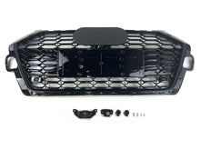 Honeycomb Black Front Grille for 2020-2024 Audi A4 B9 Sline S4