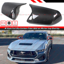 FOR 24-25 FORD MUSTANG DRY CARBON FIBER M STYLE SIDE MIRROR COVER CAP W/O LIGHT