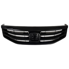 For 2011 2012 Honda Accord Gloss Black Front Bumper Upper Grille Mesh Grill