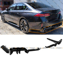 For 2024-2026 BMW G60 530i i5 M Sport MP Style Gloss Black Rear Bumper Diffuser Kit