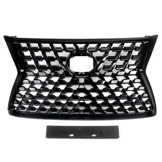 Front Bumper Grille Gloss Black For 2014-2022 Lexus GX460