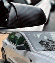 For 2017-2025 Tesla Model 3 Direct Add-On Dry Matt Carbon Fiber M Style Side Mirror Covers Caps