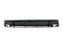 Fit For Mercedes Benz W117 CLA250 2017-2019 Black Rear Bumper Diffuser Lip W / Chrome Exhaust Tips