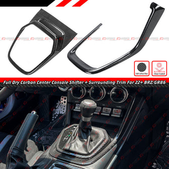 Auto Carbon Fiber Shift Console Panel Surrounding Kits For 2022-2025 Toyota 86 GR86 BRZ