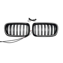 Front Bumper Grill Bumper Grille With LED Light For BMW X3 F25 2011-2013 Double Line