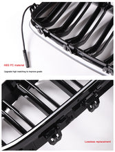 For 2010-2016 BMW 5 Series F10 F11 Front LED Kidney Grille Bumper Upper Grill Gloss Black