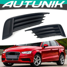 Pair Front Bumper Fog Lamp Light Grille Cover Bezel Trim For AUDI A3 2013-2017