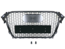 RS4 Style Gloss Black Honeycomb Front Grille Grill for AUDI A4 S4 B8.5 2013-2016