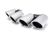 Brushed Chrome Exhaust Tips Muffler Pipes for Porsche Macan Base 2019-2024
