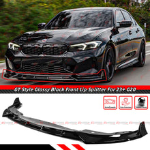 For 2023-2025 BMW G20 M340i 330i M Sport GT Style Gloss Black Front Bumper Lip Kit