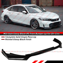For 2025-2026 Honda Civic MCX Style Gloss Black 1PC Front Bumper Lip Splitter