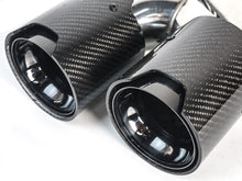 For 2019-2022 BMW G20 M340i Gloss Black Rear Diffuser w/ Carbon Fiber Quad Exhaust Tips